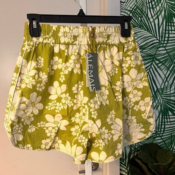 NWT Alemais Green Floral Leisa Shorts Size 2 MSRP $225 Elastic Drawstrin… - Picture 13 of 13